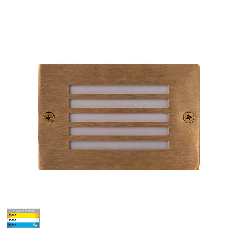 Ardam 3W CCT 12V DC LED Wall Or Step Light Brass - HV3295T-BR-12V