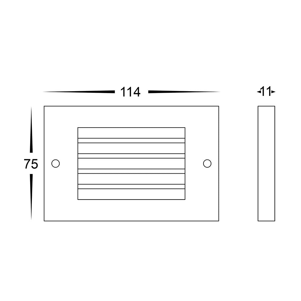 Ardam 3W CCT 12V DC LED Wall Or Step Light Brass - HV3295T-BR-12V