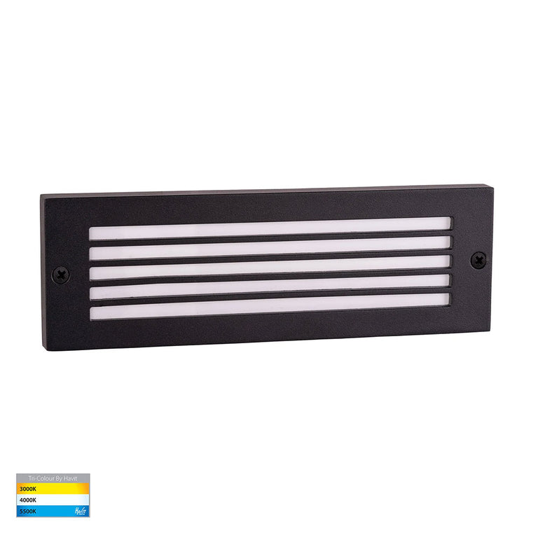Ardam 6W CCT 12V DC LED Wall Or Step Light Black - HV3296T-BLK-12V