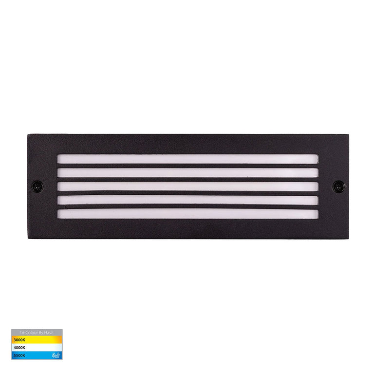 Ardam 6W CCT 12V DC LED Wall Or Step Light Black - HV3296T-BLK-12V