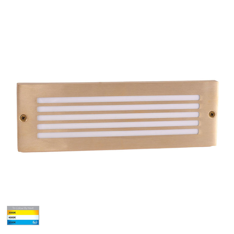 Ardam 6W CCT 12V DC LED Wall Or Step Light Brass - HV3296T-BR-12V