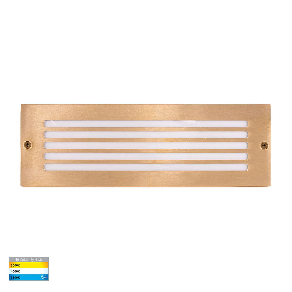 Ardam 6W CCT 12V DC LED Wall Or Step Light Brass - HV3296T-BR-12V