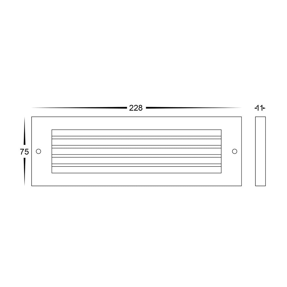 Ardam 6W CCT 12V DC LED Wall Or Step Light Black - HV3296T-BLK-12V