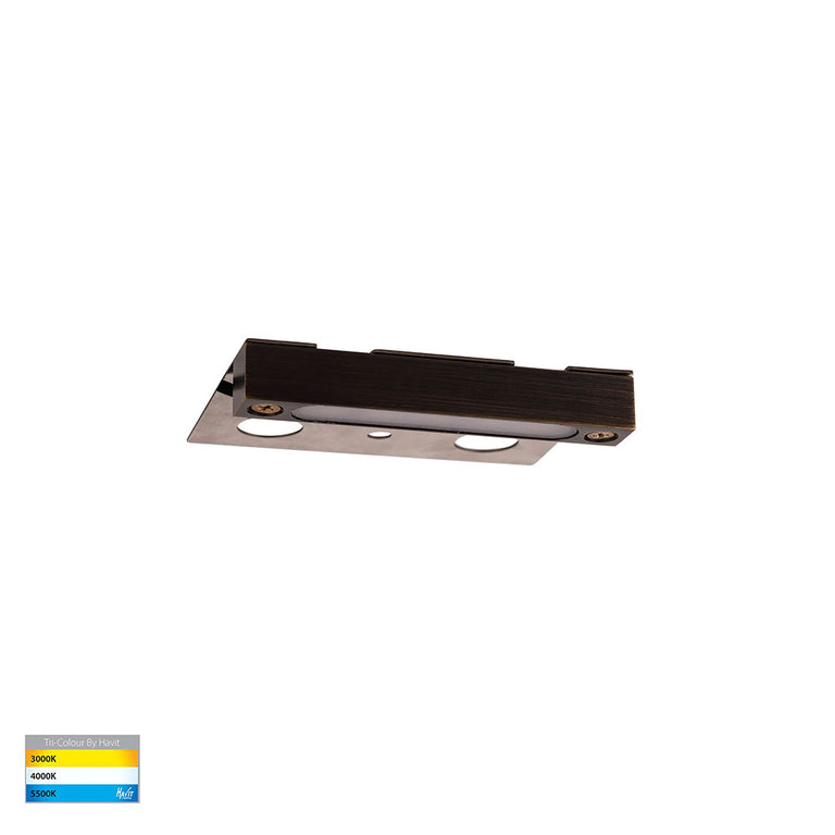 Preston 2.5W CCT 12V DC LED Coping Light Antique Brass - HV3297T-AB-12V