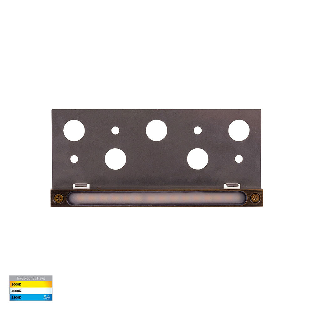 Preston 5W CCT 12V DC LED Coping Light Antique Brass - HV3298T-AB-12V