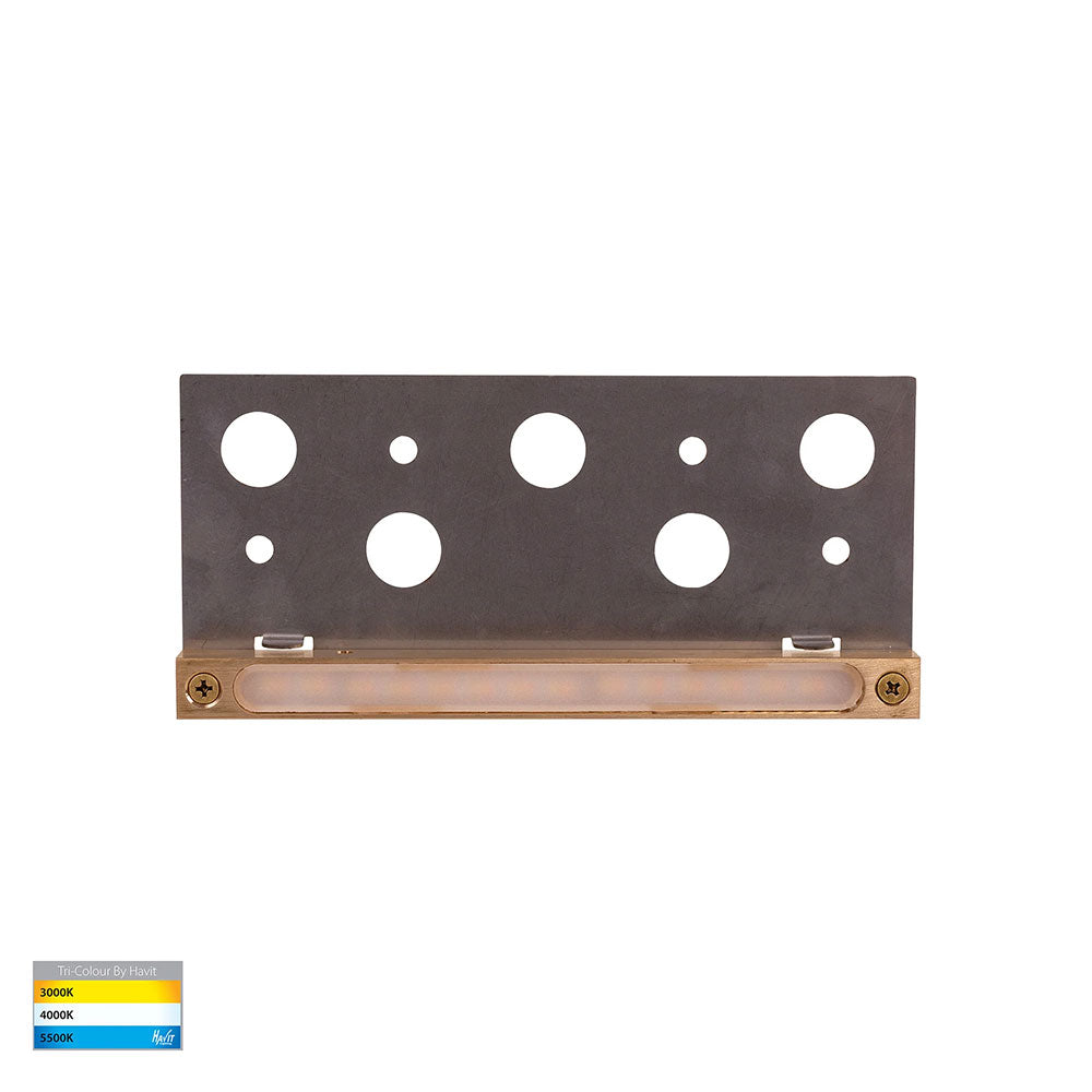 Preston 5W CCT 12V DC LED Coping Light Brass - HV3298T-BR-12V
