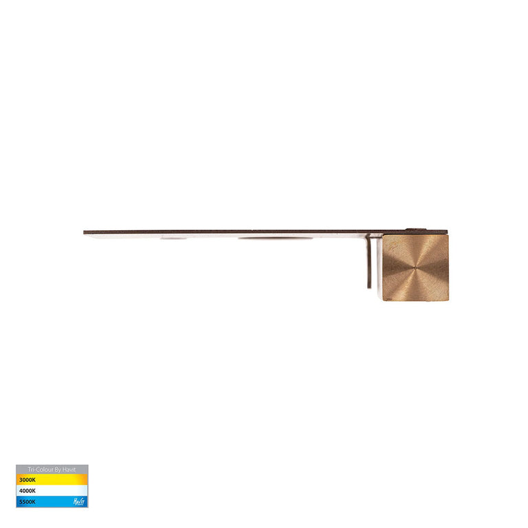 Preston 5W CCT 12V DC LED Coping Light Brass - HV3298T-BR-12V