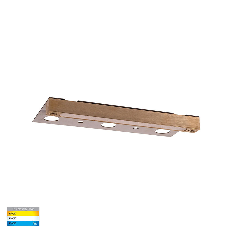 Preston 5W CCT 12V DC LED Coping Light Brass - HV3298T-BR-12V