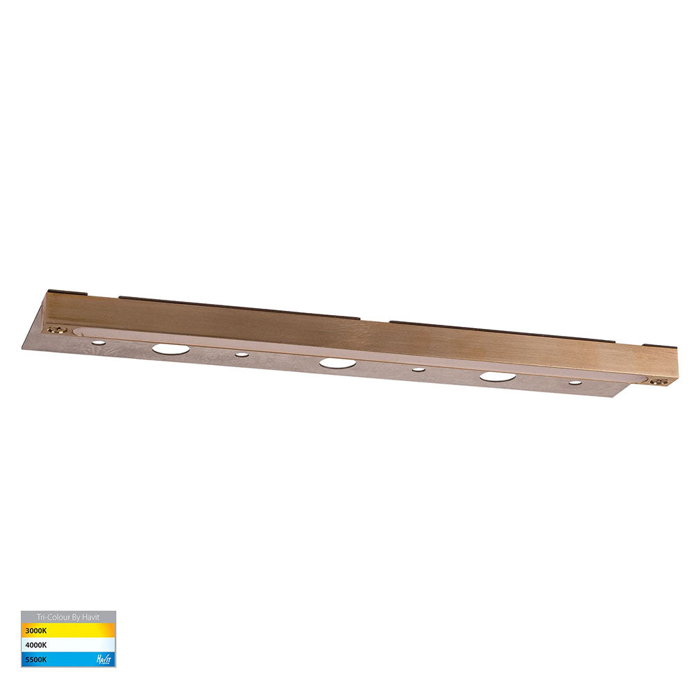 Preston 7.5W CCt 12V DC LED Coping Light Brass - HV3299T-BR-12V