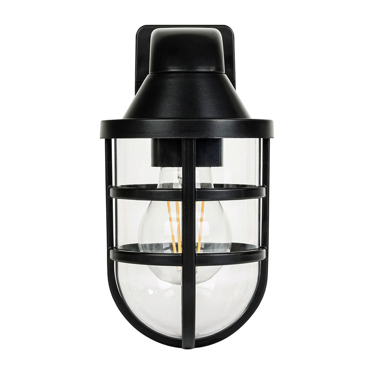 Marina 8W 240V E27 LED Wall Light Black - HV3511W-BLK