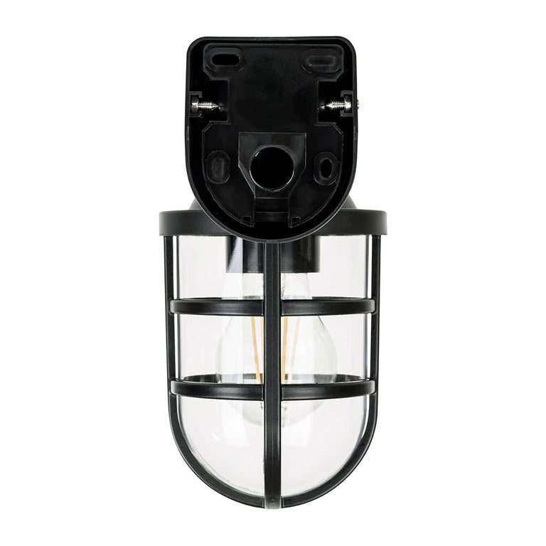 Marina 8W 240V E27 LED Wall Light Black - HV3511W-BLK