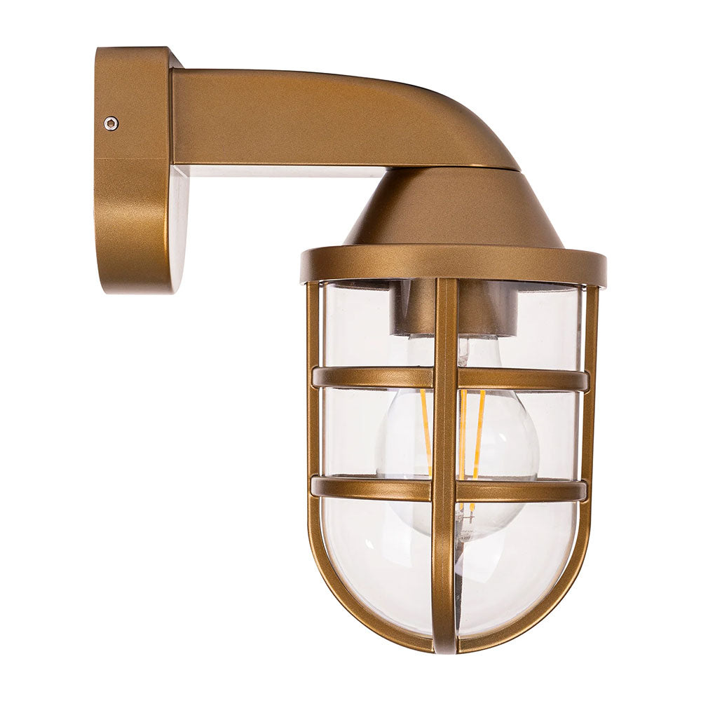 Marina 8W 240V E27 LED Wall Light Brass - HV3511W-PB