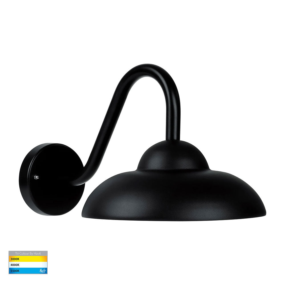 Arkua 10W CCT 240V LED Wall Light Black - HV3518T-BLK