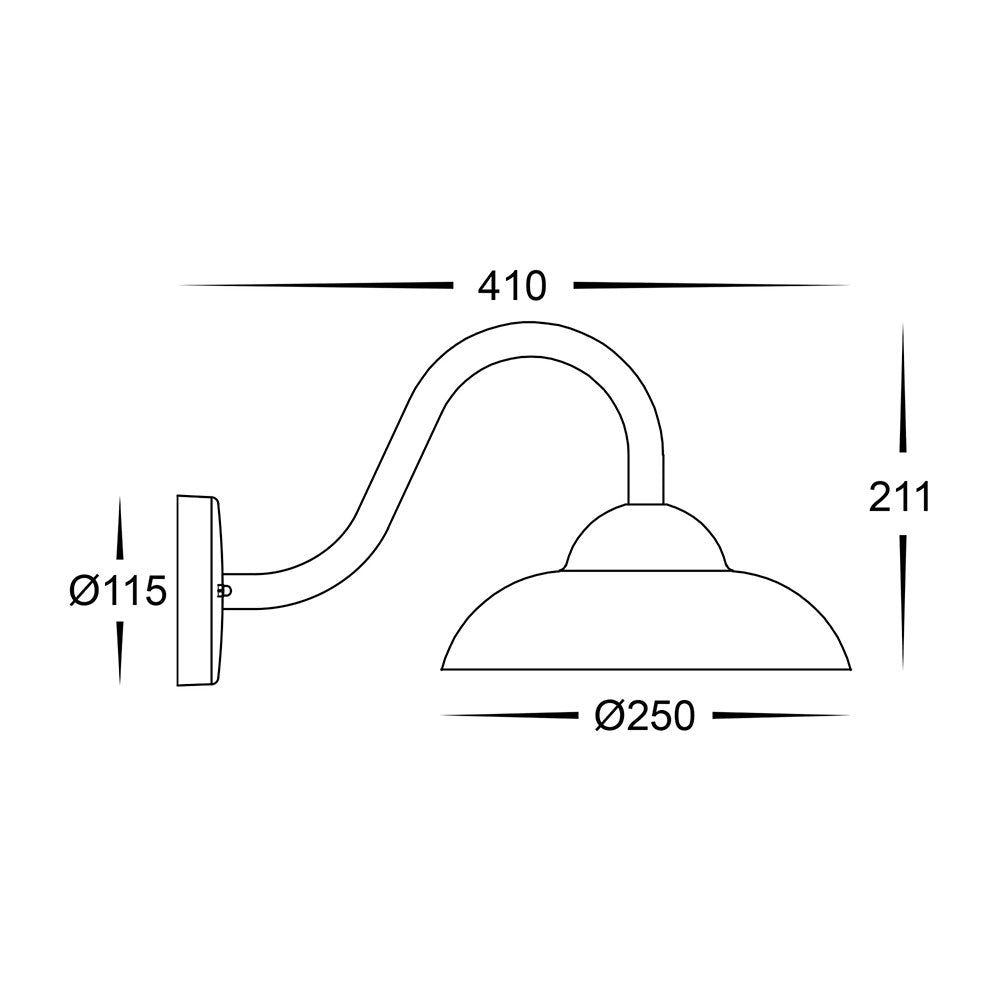 Arkua 10W CCT 240V LED Wall Light Black - HV3518T-BLK