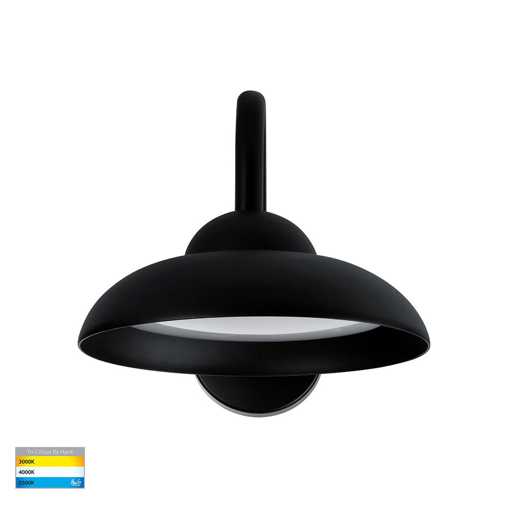 Arkua 10W CCT 240V LED Wall Light Black - HV3518T-BLK