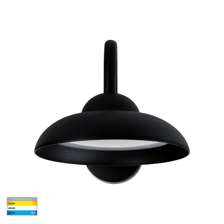 Arkua 10W CCT 240V LED Wall Light Black - HV3518T-BLK