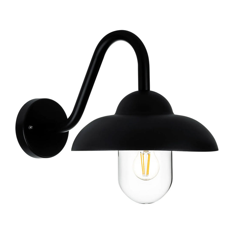 Loka 8W 240V E27 LED Wall Light Black - HV3519W-BLK