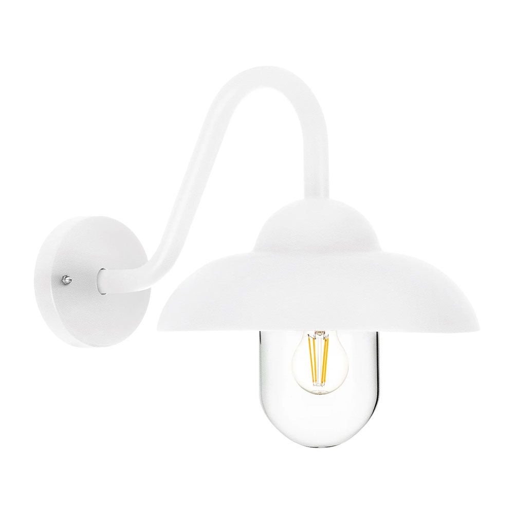 Loka 8W 240V E27 LED Wall Light White - HV3519W-WHT