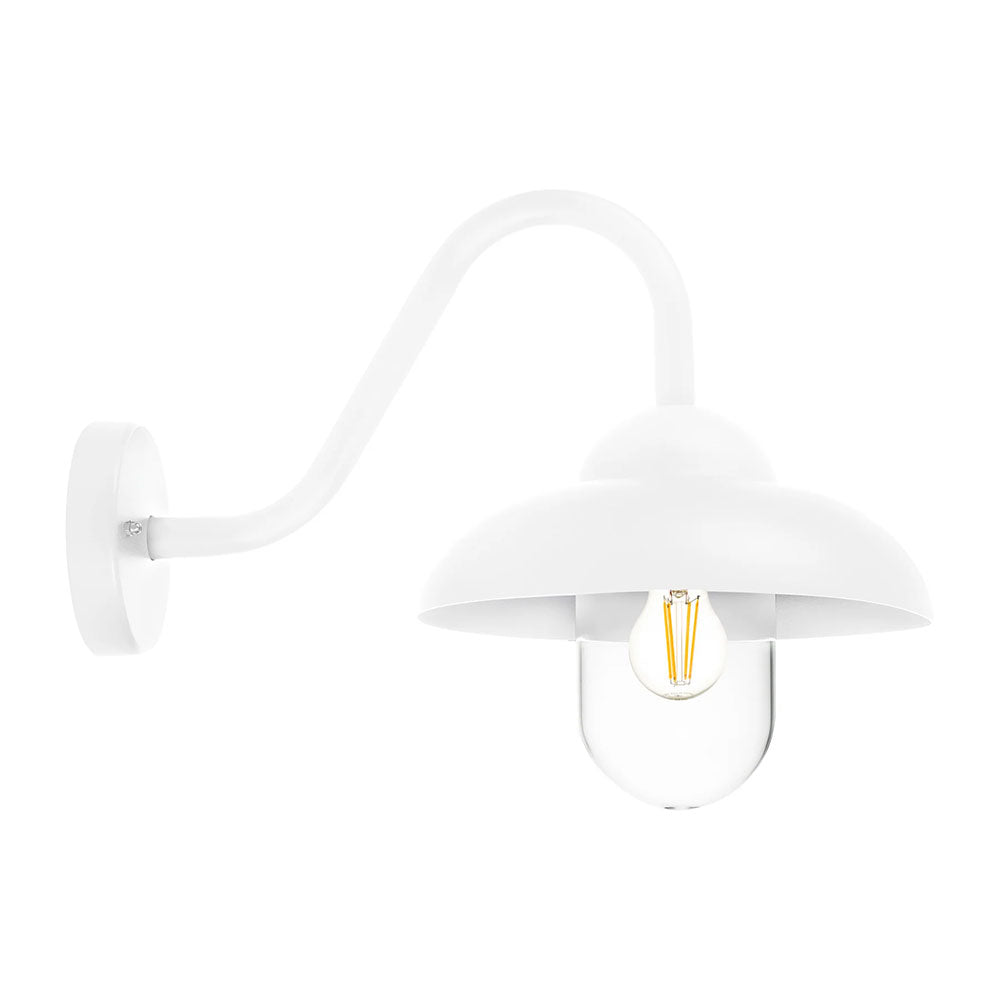 Loka 8W 240V E27 LED Wall Light White - HV3519W-WHT