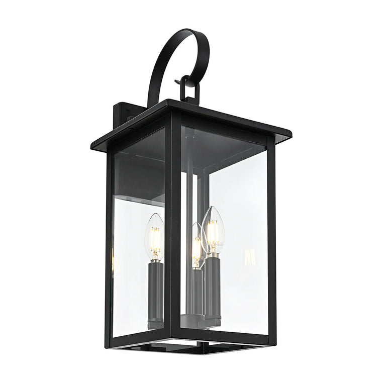 Madix Galvanised Iron Black Medium Wall Light - HV3535W-M-BLK