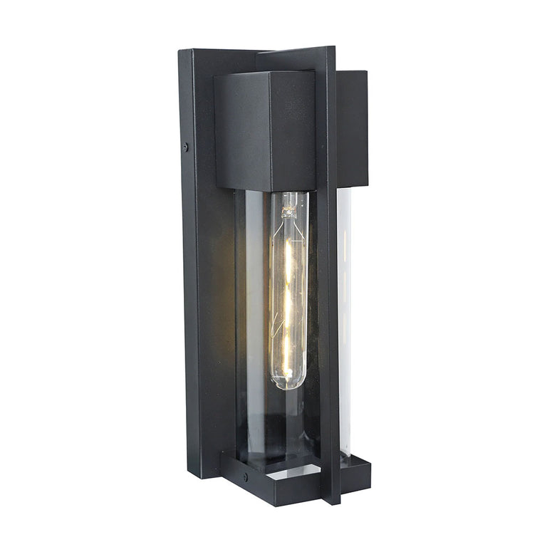 Jace Galvanised Iron Black Wall Light - HV3536W-S-BLK