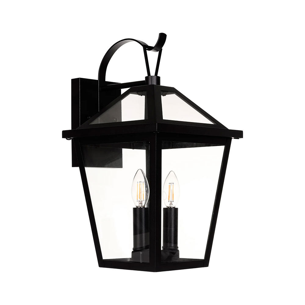 Karter Galvanised Iron Wall Light Black - HV3538W-S-BLK