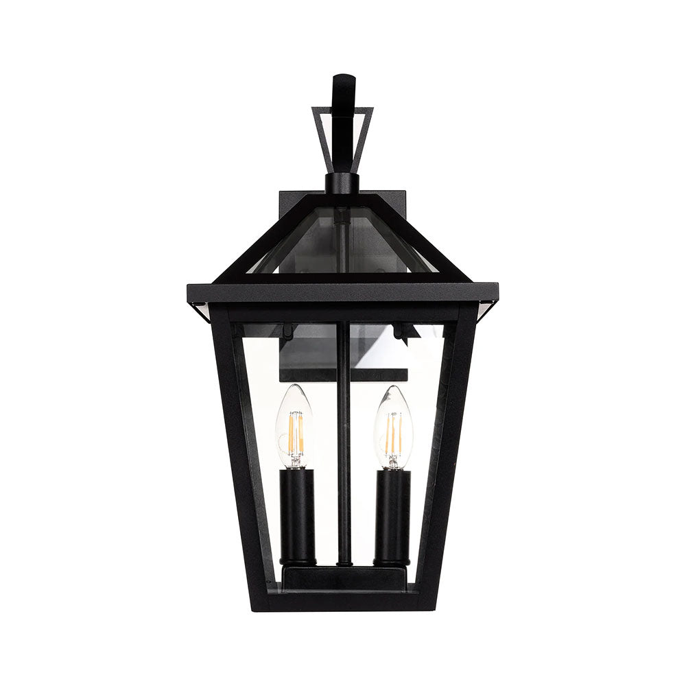 Karter Galvanised Iron Wall Light Black - HV3538W-S-BLK