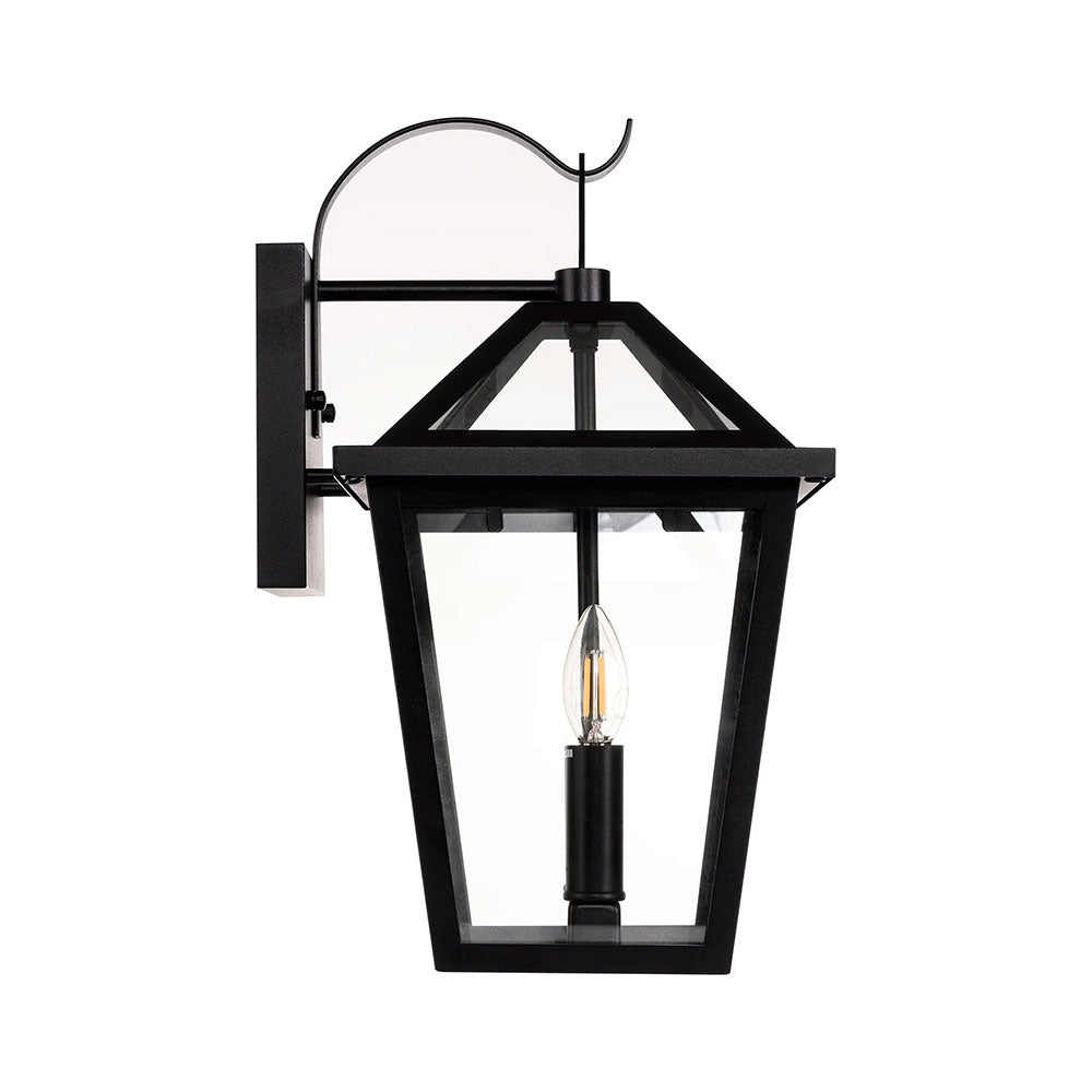 Karter Galvanised Iron Wall Light Black - HV3538W-S-BLK