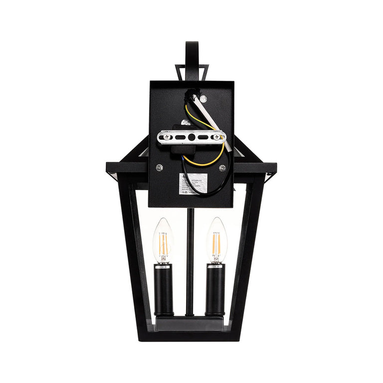 Karter Galvanised Iron Wall Light Black - HV3538W-S-BLK