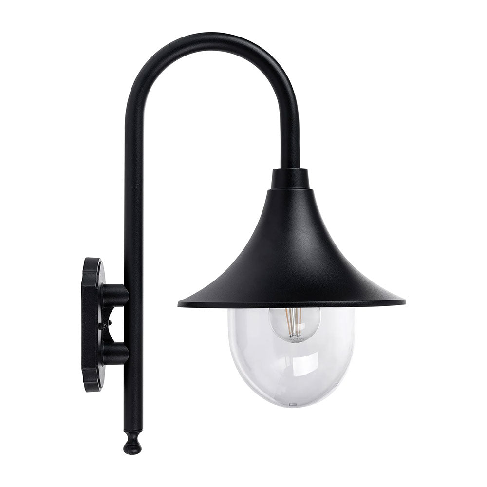 Hove 8W 240V E27 LED Coach Wall Light Black - HV3554W-BLK