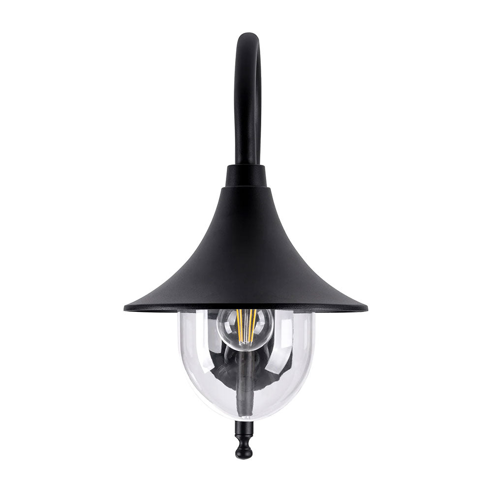 Hove 8W 240V E27 LED Coach Wall Light Black - HV3554W-BLK
