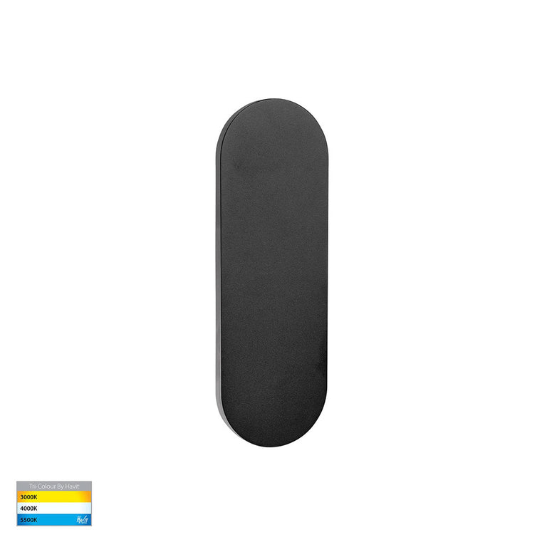 Barline Shadow Aluminium 300mm Wall Light Black - HV3561T-BLK