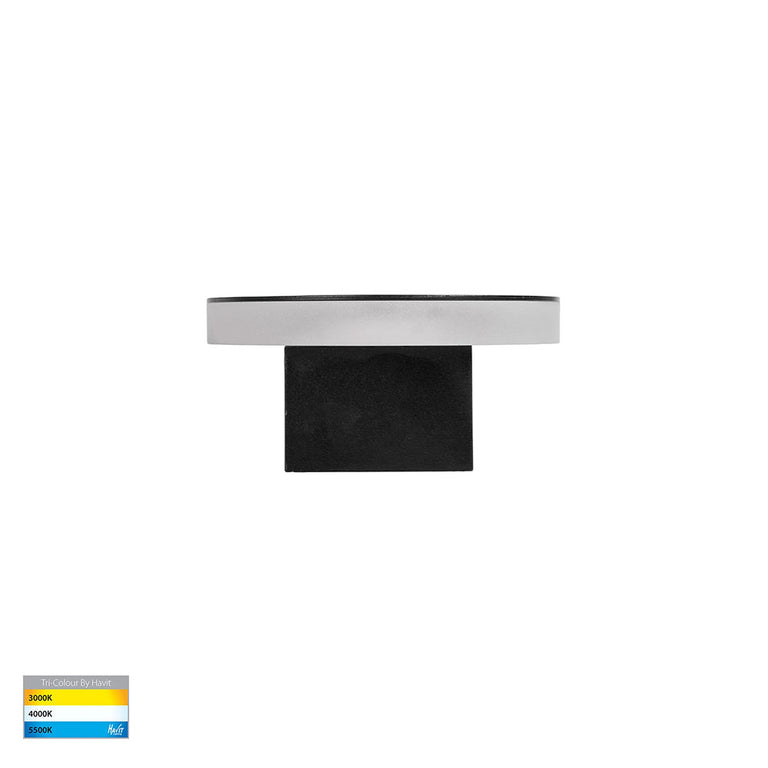 Barline Shadow Aluminium 300mm Wall Light Black - HV3561T-BLK