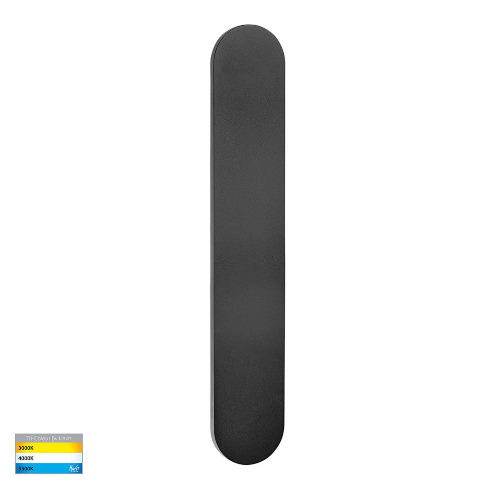 Barline 600mm 12W CCT 240V LED Wall Light Powder Coated Black - HV3562T-BLK