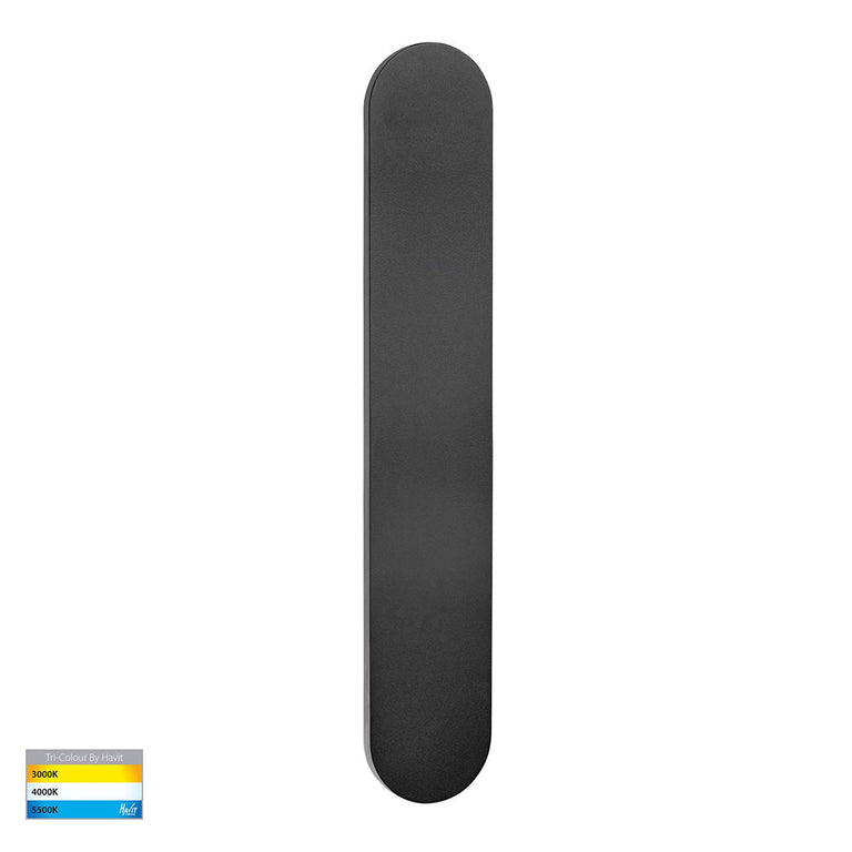 Barline 600mm 12W CCT 240V LED Wall Light Powder Coated Black - HV3562T-BLK