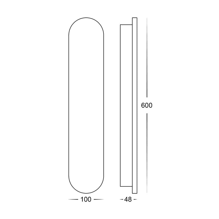 Barline Shadow Aluminium 600mm Wall Light Brass - HV3562T-BR