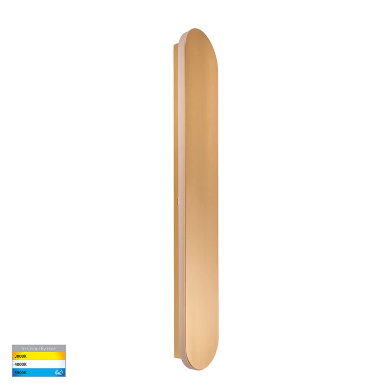 Barline Shadow Aluminium 600mm Wall Light Brass - HV3562T-BR