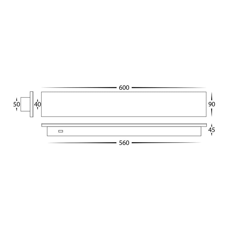 Barline 600mm 18W CCT 240V LED Wall Light White - HV3572T-WHT