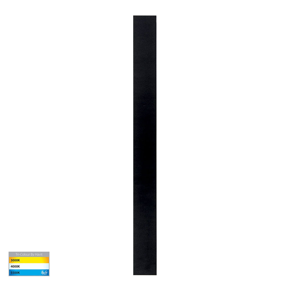Barline 1000mm 30W CCT 240V LED Wall Light Black - HV3574T-BLK