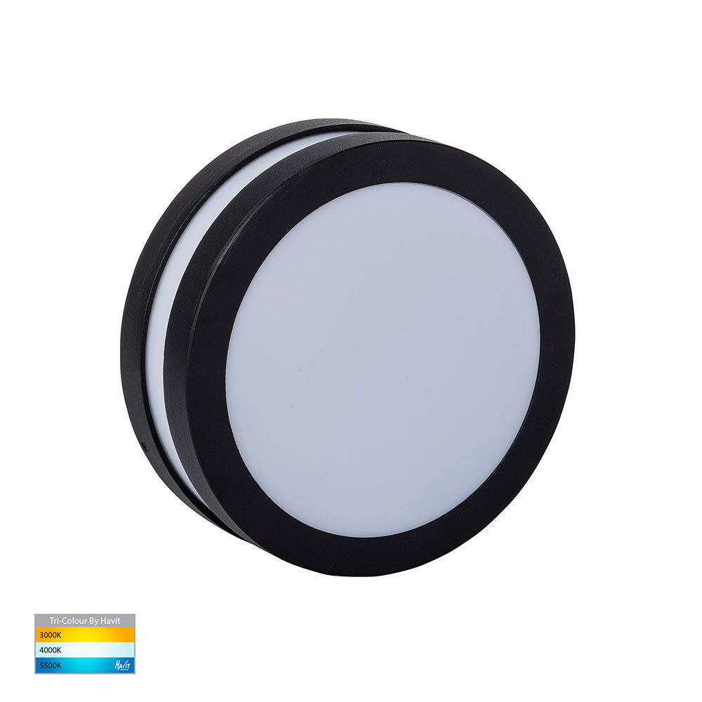 Roto 10W CCT 240V LED Bunker Light Black - HV36003T-BLK