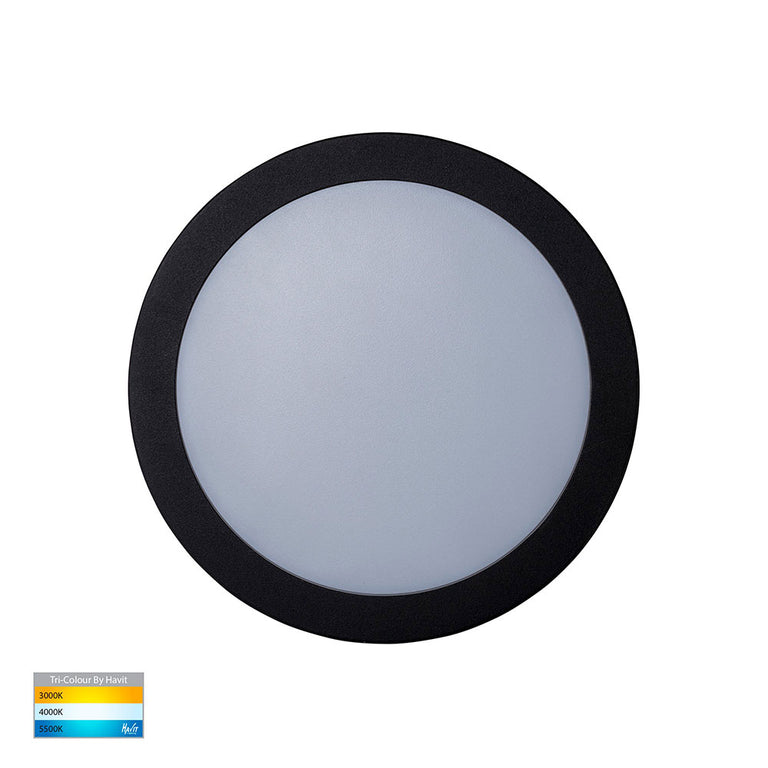 Roto 10W CCT 240V LED Bunker Light Black - HV36003T-BLK