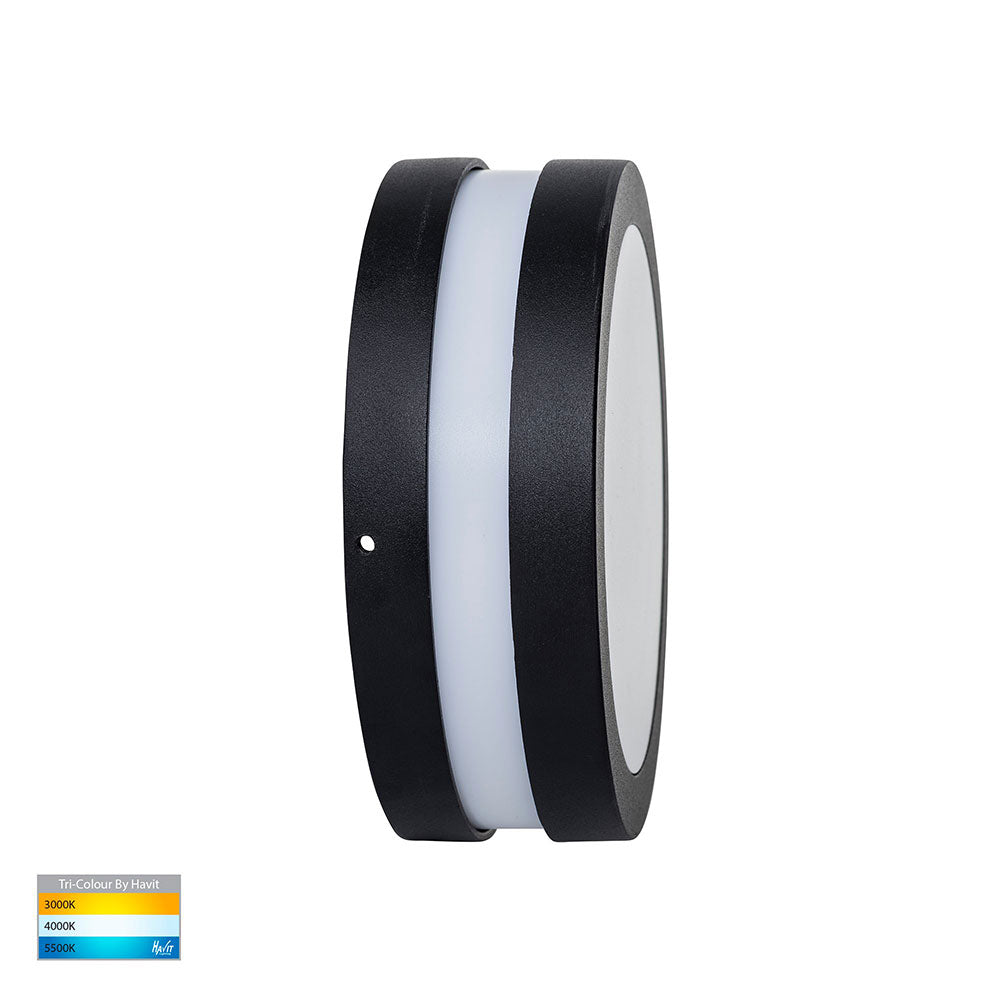 Roto 10W CCT 240V LED Bunker Light Black - HV36003T-BLK