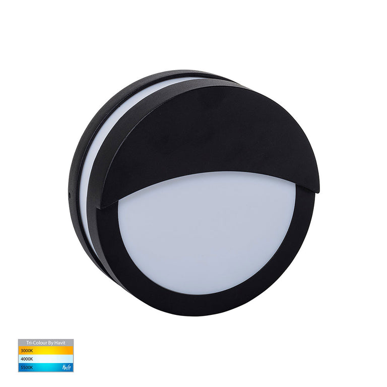 Roto 10W CCT 240V LED Eyelid Bunker Light Black - HV36012T-BLK