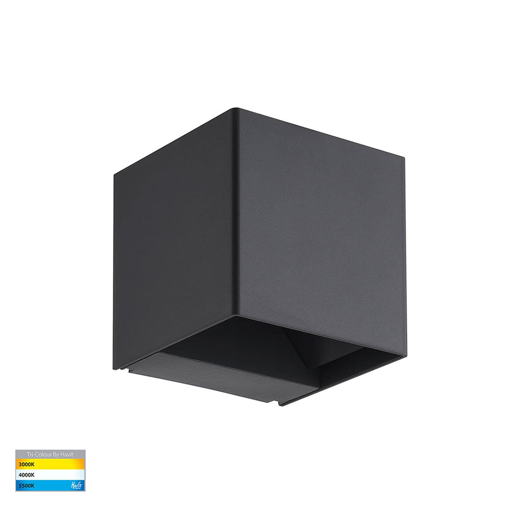Celes 2 x 3W CCT 240V Up & Down LED Adjustable Wall Light Black - HV3611T-BLK