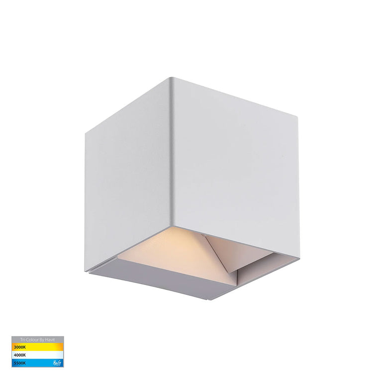 Celes Polycarbonate Square Up and Down LED Wall Light White - HV3611T-WHT