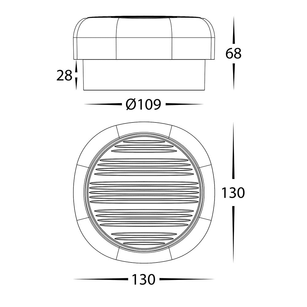 Lasi 12W 240V LED Wall Light White - HV3619W-WHT