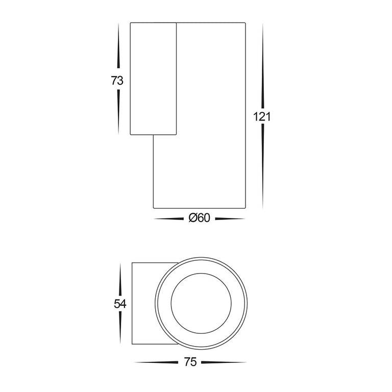 Aries 6W 240V Dimmable LED Wall Pillar Light Stainless Steel / Tri-Colour - HV3625T-PSS316