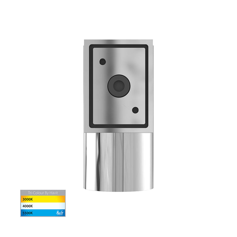 Aries 6W 240V Dimmable LED Wall Pillar Light Stainless Steel / Tri-Colour - HV3625T-PSS316