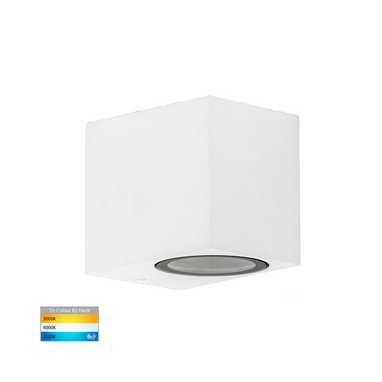 Accord 5W CCT 240V GU10 LED Fixed Wall Pillar Light White - HV3631T-WHT