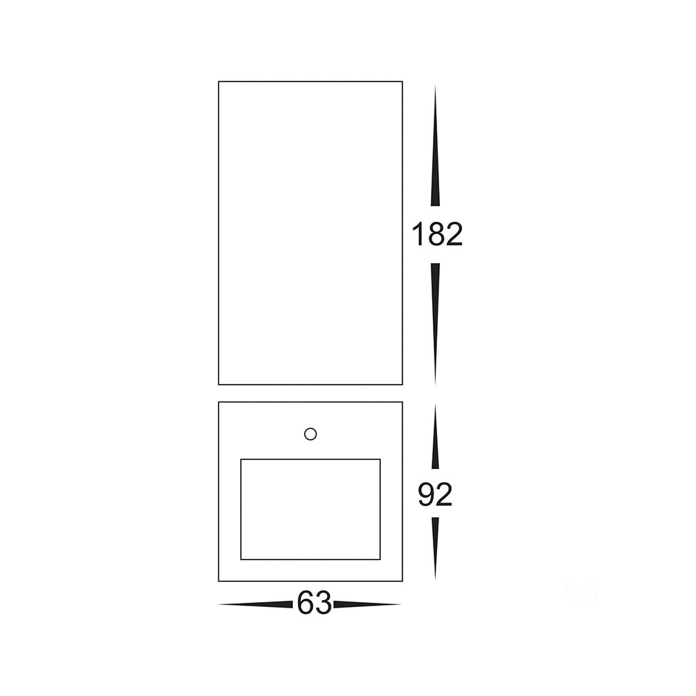 Veldi 2 x 5W CCT 240V GU10 LED Up & Down Wall Pillar Light Stainless Steel - HV3633T-SS316
